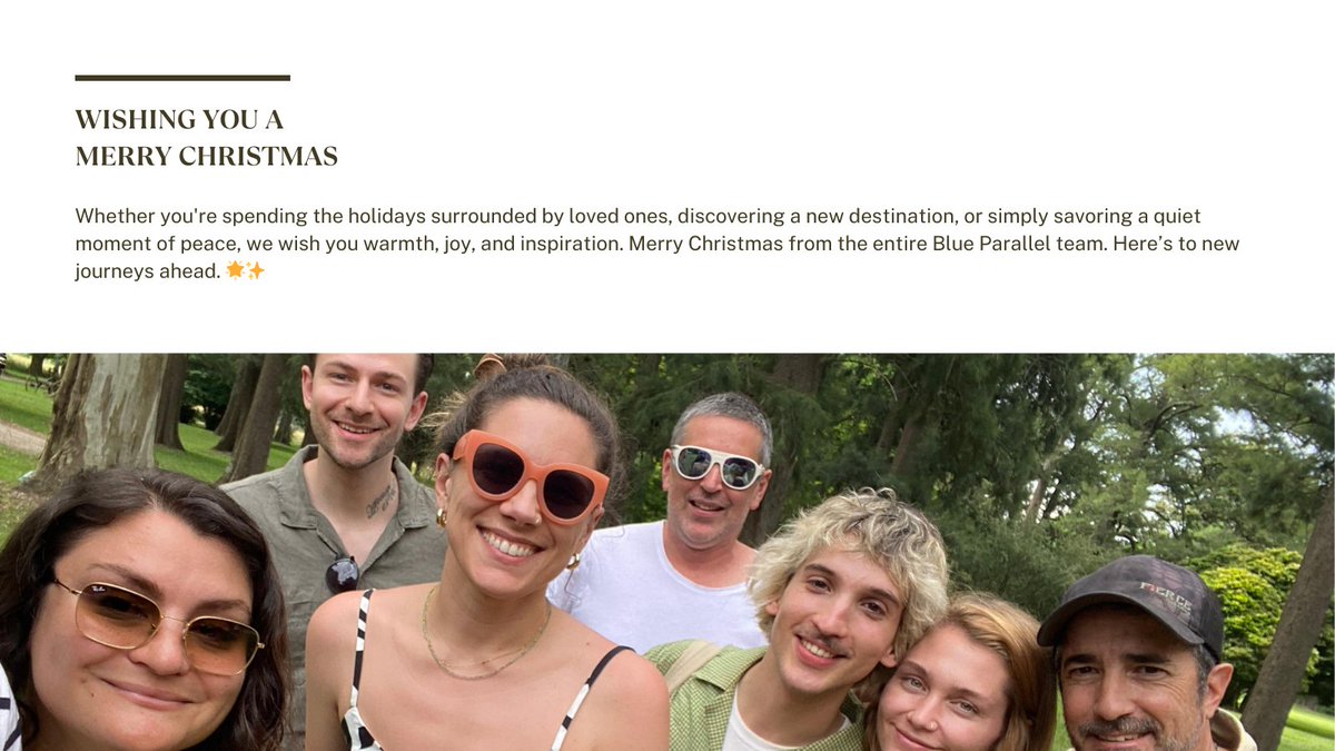 Blue_Parallel's tweet image. Happy holidays from the entire Blue Parallel team!

From #Patagonia’s peaks to #Brazil’s beaches, we’re grateful for another year of unforgettable journeys.

Wishing you warmth, joy &amp;amp; inspiration this #Christmas. Here’s to new adventures ahead.