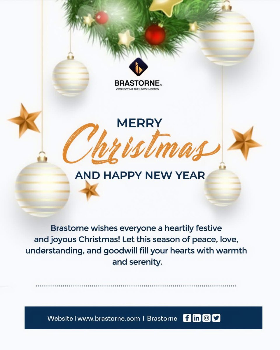 Merry Christmas from all of us at Brastorne!

May this season bring peace, warmth, love, and joy to you and your loved ones.
