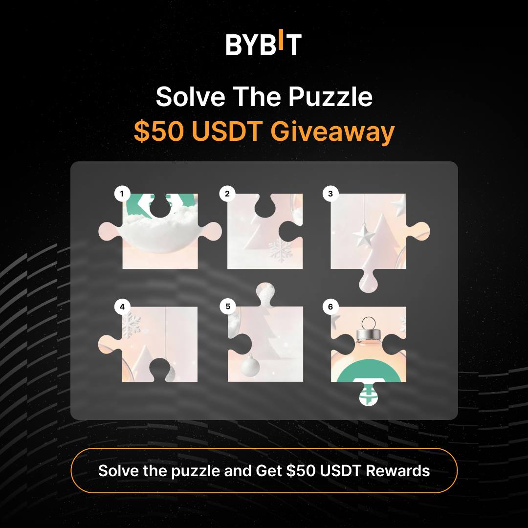 🎄 BYBIT Christmas Puzzle Drop – $50 USDT Giveaway! 🎁

Think you can crack the code? Solve the puzzle and win your share of $50 USDT!

🧩 How to Enter:
➕ Follow <a href="/BybitSouthasia/">Bybit South Asia</a>
❤️ Like &amp; Repost 🔁 this Post
💬 Comment the correct answer &amp; 👥 Tag 2 crypto-loving friends

🎁