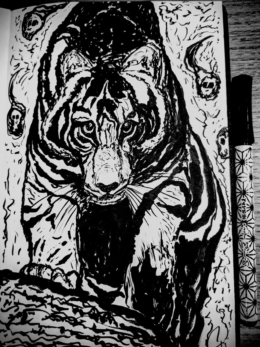 mucrow777's tweet photo. Proudly solitary, surviving the unforgiving wilderness.
​One-Shot Challenge! 30 mins, 1 brush, no eraser, no rough sketch. I captured a soul-striking moment in a single rush.
​#drawing #illustration #one_shot #handdrawn #animal https://t.co/PiPQVww9gt