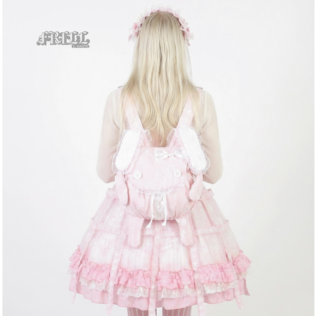 h.naoto frill うさぎポシェット りぼん 白ロリィタ 原宿 ゴスロリ h.naoto frill うさぎバッグ りぼん 白ロリィタ 原宿 ゴスロリ