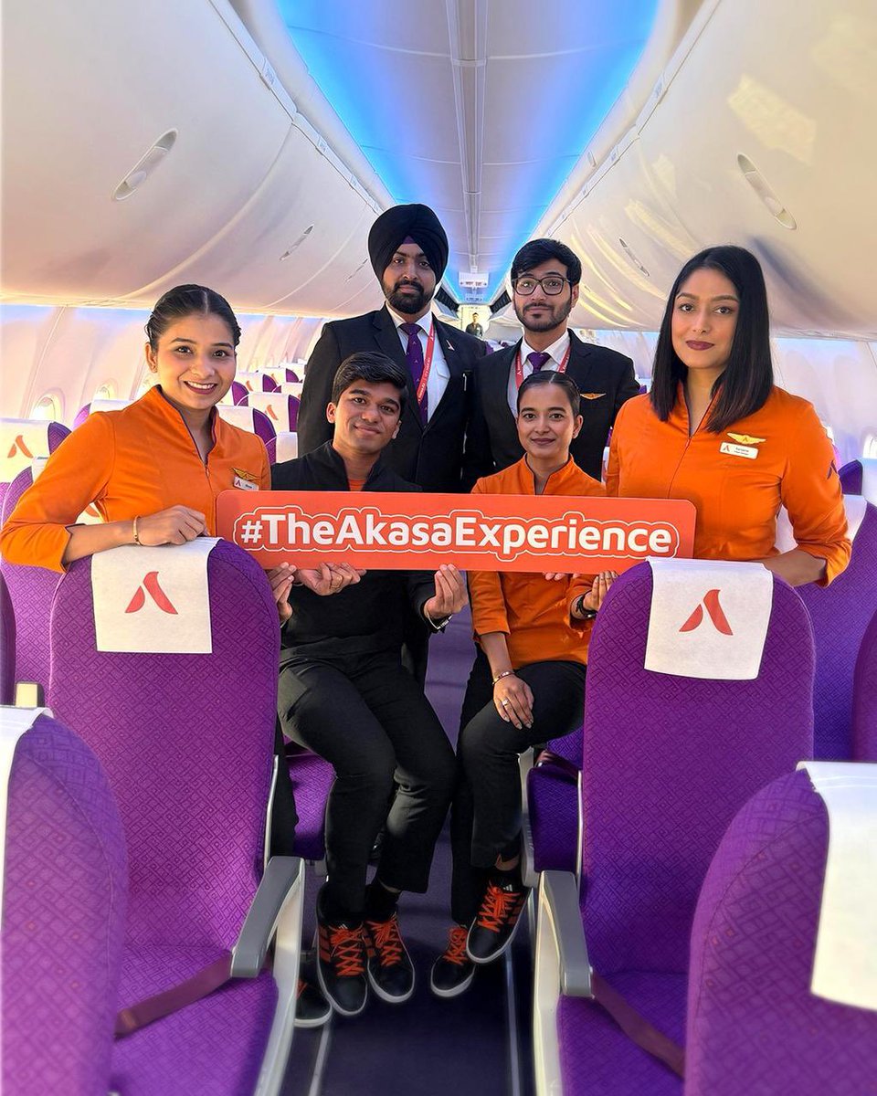 AkasaAir's tweet photo. A new chapter takes flight ✈️  

We are thrilled to commence operations from the Navi Mumbai International Airport (NMIA), marking a major milestone in our journey.   

We're currently operating a total of 35 daily flights from both  Navi Mumbai International Airport and Chhatrapati Shivaji Maharaj International Airport. 

Here’s to charting new skies and powering the next phase of India’s aviation story. 🧡🇮🇳 

It’s Your Sky. 
#AkasaAir #TheAkasaExperience