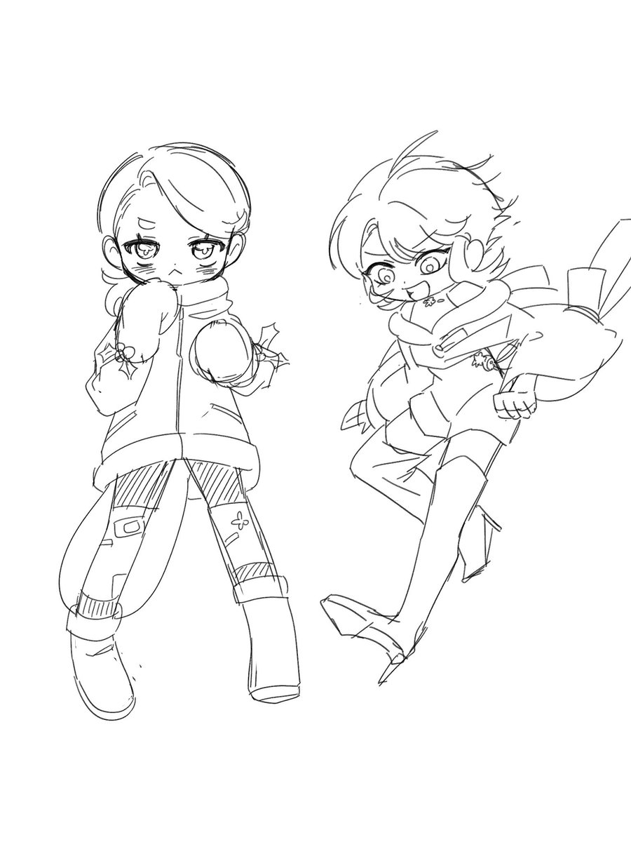 산타룩으로 그리려고했었던 찜찜님 새벽님
크리스마스 안에 완성 못할 것 같아 그냥 올리기