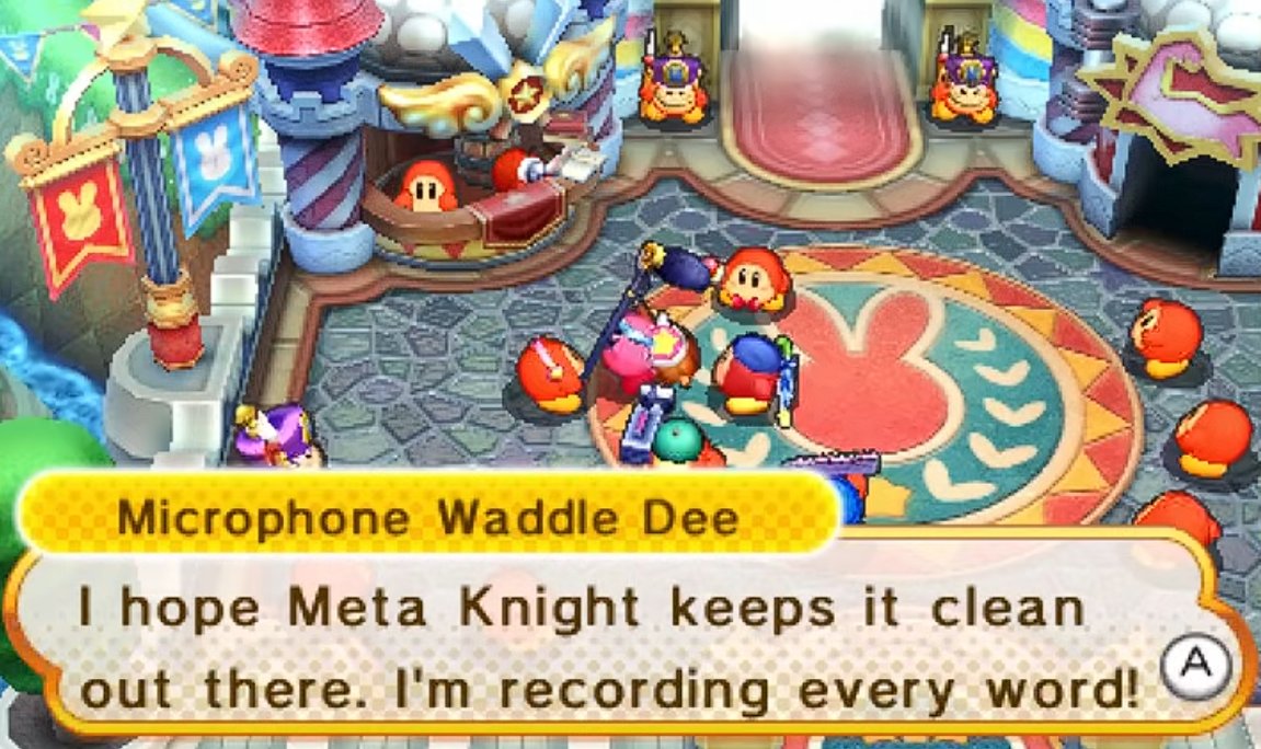 In Kirby Battle Royale, Meta Knight is implied to have a rather foul mouth.