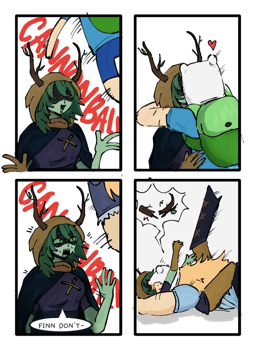 jeajeanx's tweet image. They grow up so fat- i mean fast.

one last finntress post before i shoot myself 😐
#adventuretime #fionnaandcake