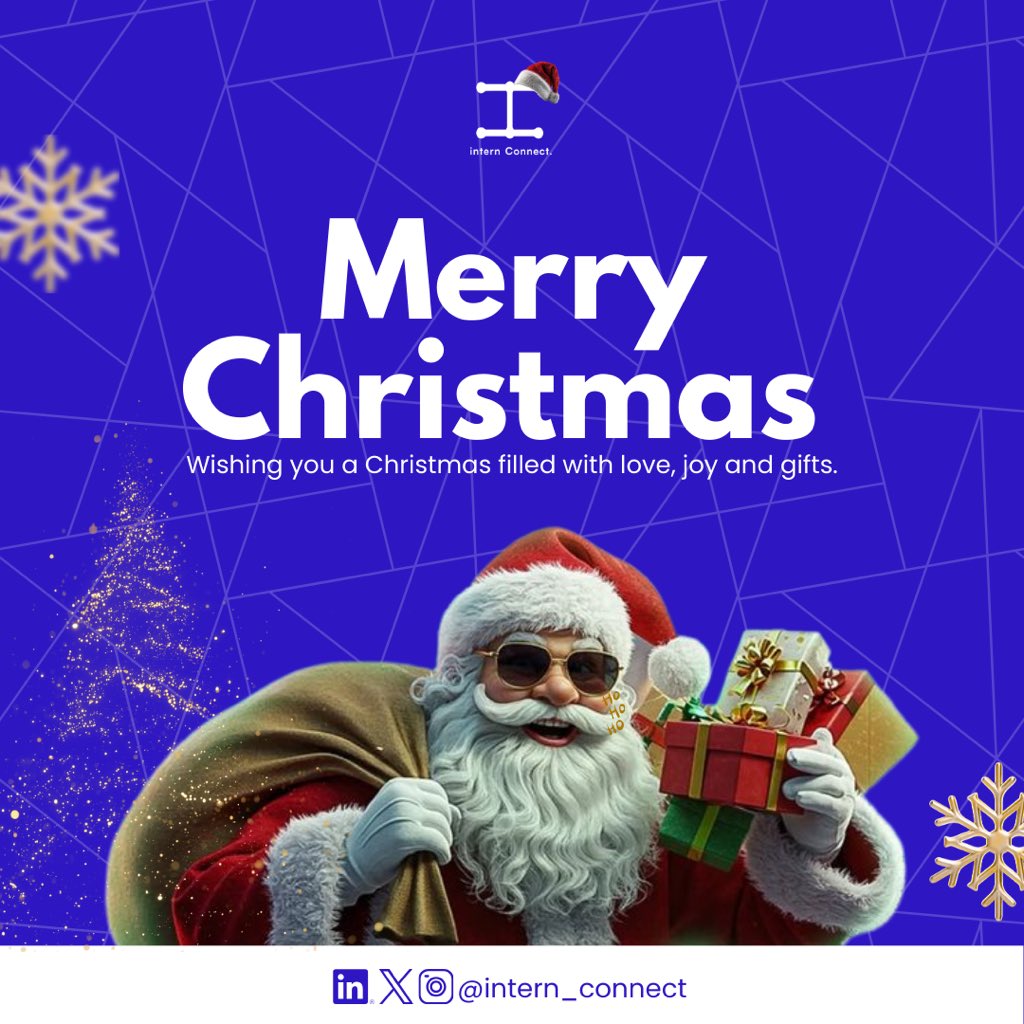 dInternConnect's tweet photo. Merry Christmas 🎄✨
To students, graduates, and future partners, thank you for being part of this journey from day one.
InternConnect is on the way.
#InternConnect #MerryChristmas #StudentCommunity #ComingSoon https://t.co/tHCTNUXmhV