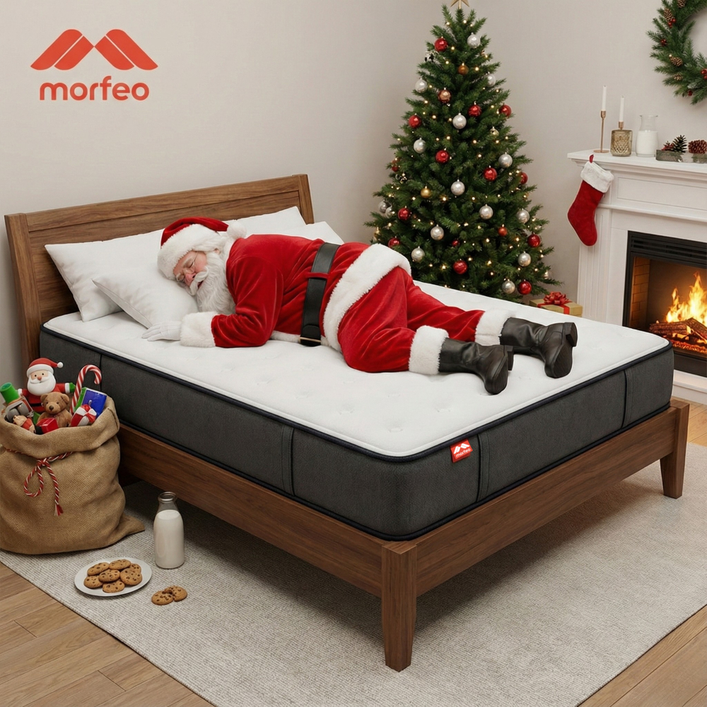 Después de repartir regalos,
comer polvorones
y recorrer medio mundo en una noche…

incluso Papá Noel sabe que
descansar bien es imprescindible.

Feliz Navidad 🎅
Ahora le toca a él