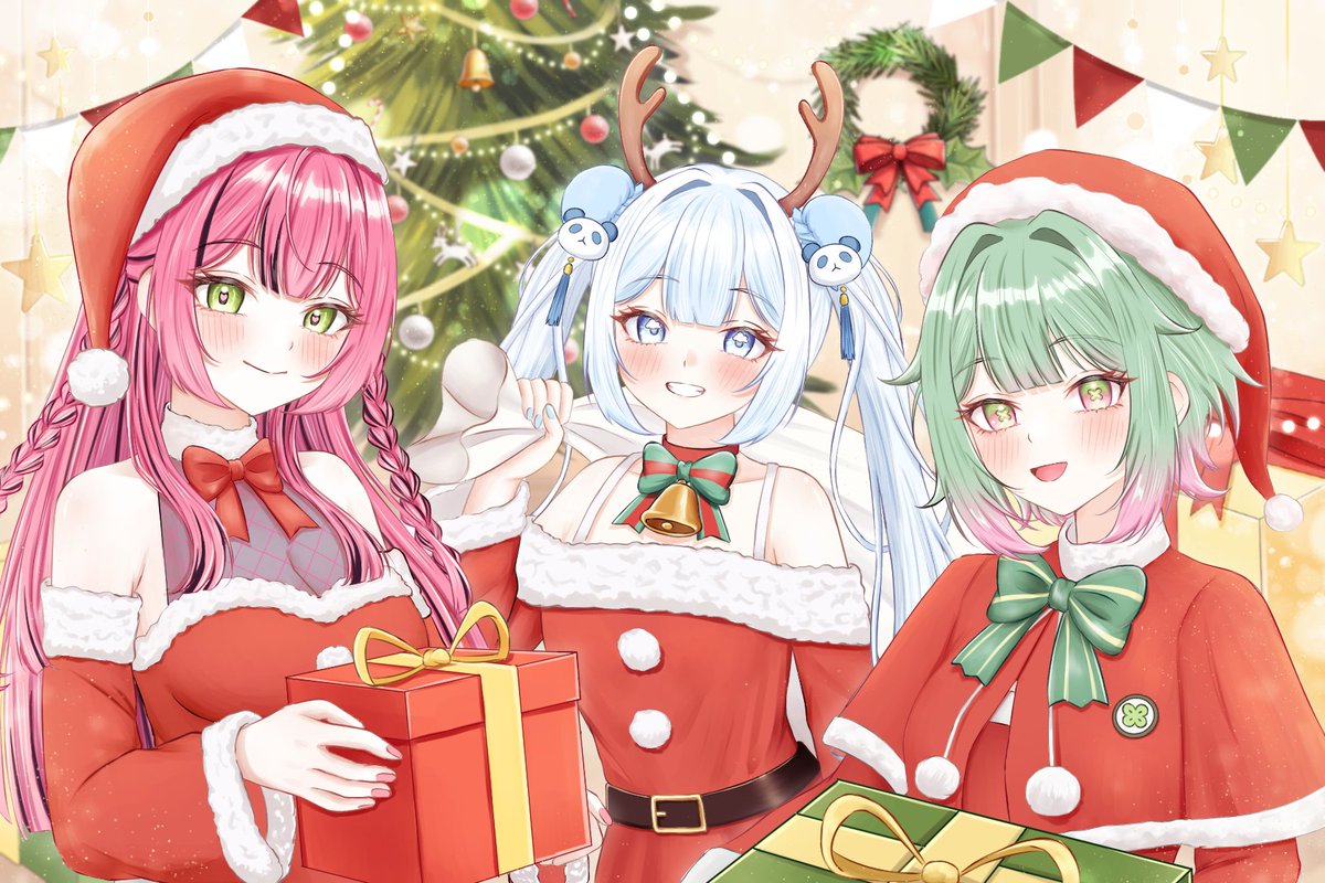 Merry Christmas SSR Powerpuff  🩷🩵💚
#NICHA_Gallery #กำแพงเมืองเจิน #สมุดภาพริริกะ