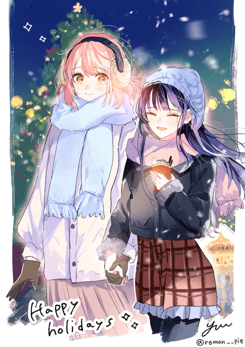「✧ 𝕙𝕒𝕡𝕡𝕪 𝕙𝕠𝕝𝕚𝕕𝕒𝕪𝕤 ✧」|うたたね游 💐踊り場３巻は4/18発売のイラスト