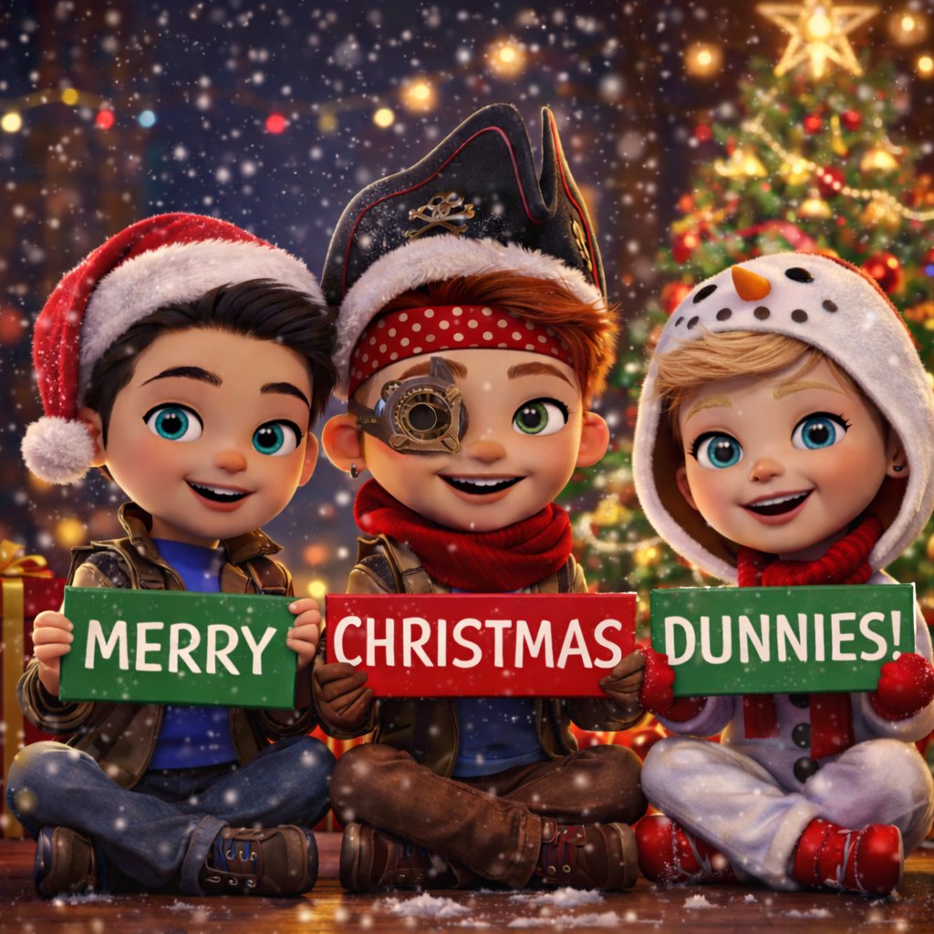 Merry Christmas Dunnies!🎄🎅🎁
 May your days be filled with joy, laughter, and cozy moments with the people you love! Wishing you health, peace and happiness!🎄