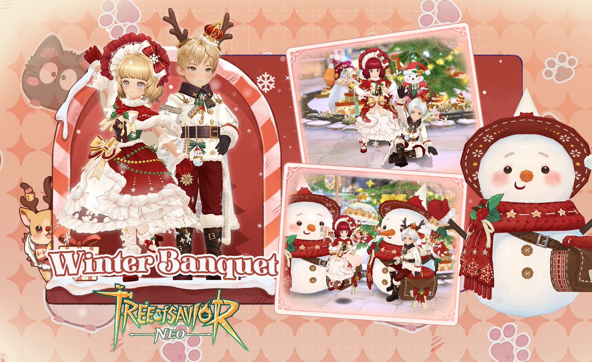 TreeofSaviorNEO's tweet photo. ✨ Winter Banquet
Laughter echoes between wrapped gifts and smiling snowmen, as winter joy fills the night.
Dress for the banquet — winter’s most joyful moments are just beginning. ❄️✨
#TOSNEO #Fashion #Gacha https://t.co/beLIPMmqSh