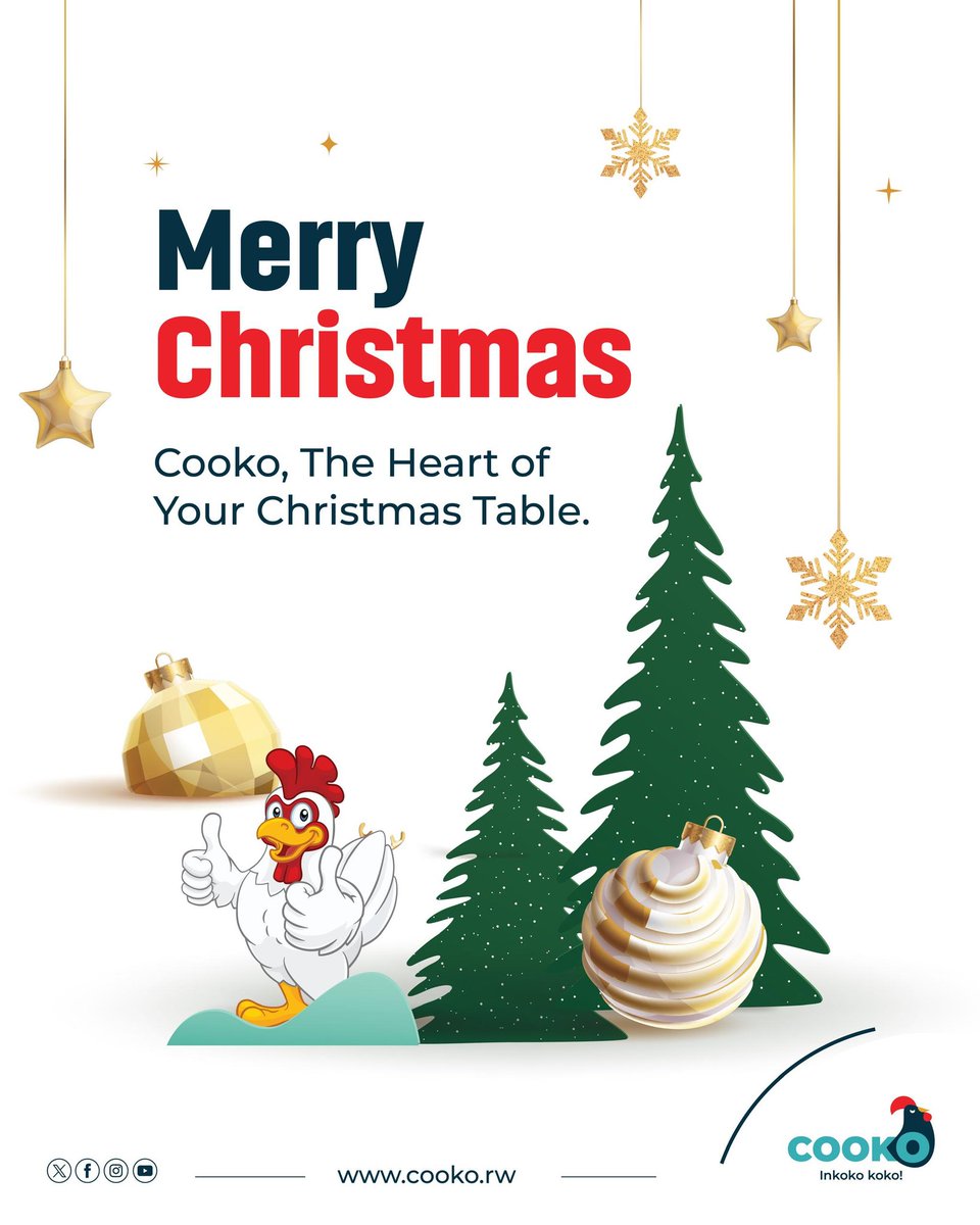cooko_rw's tweet photo. Merry Cooko Christmas to our valued customers!✨
Thank you for choosing your trusted Halal and HACCP-certified chicken supplier.
Wishing you joyful celebrations and delicious meals.
#cooko #inkokokoko #MerryChristmas #SeasonGreetings #HappyHolidays
#TrustedSupplier https://t.co/5n6uuRJsAH