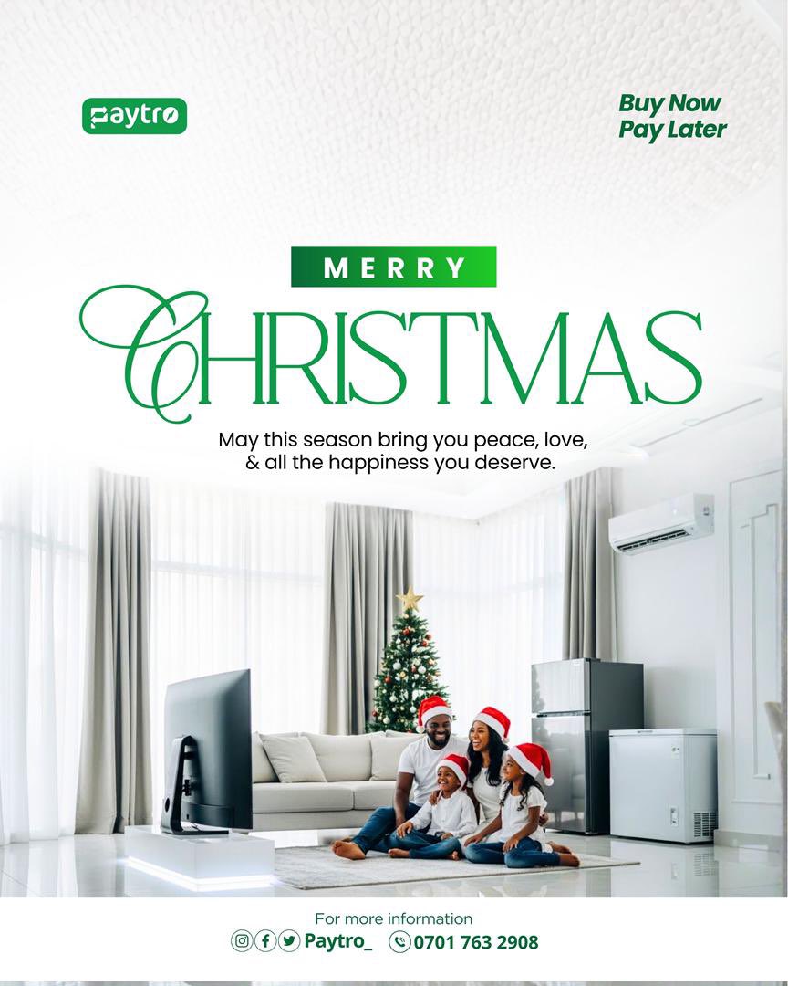 Paytro__'s tweet photo. May your homes be filled with laughter, your hearts with gratitude, and your celebrations with ease.

Thank you for trusting us to be part of your everyday comfort and upgrades this year.

Wishing you a Merry Christmas 🎄

#paytro #seasonofjoy #merrychristmas https://t.co/7gPYxR2Qo6