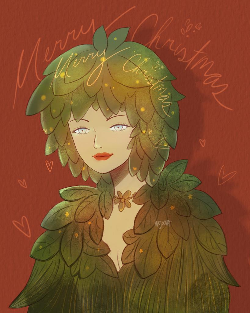 arjxart's tweet photo. Merry Christmas everyone! ⭐🎄✨ a quick concept portrait this holiday season 😊✨ https://t.co/Clb8DuOGYc