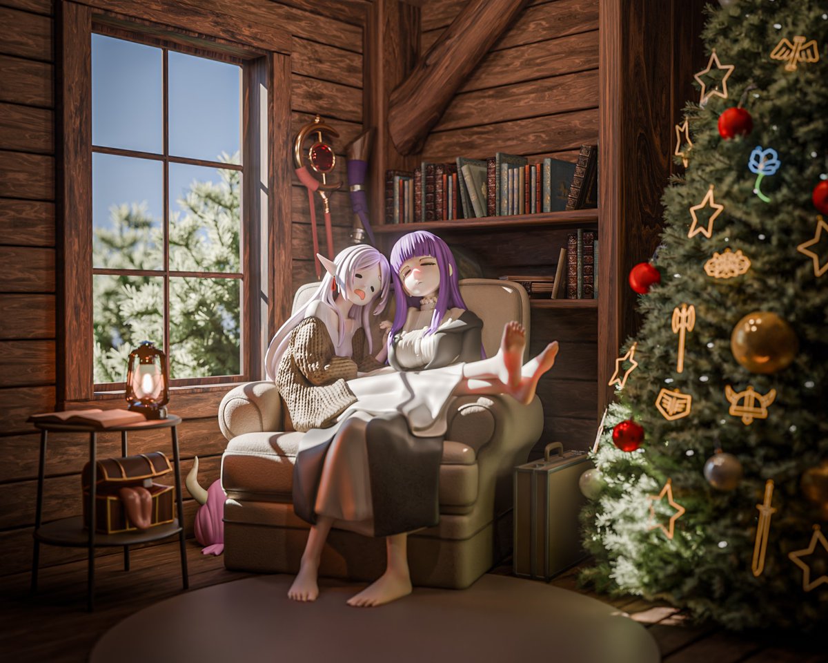 xyxbixn's tweet photo. #葬送のフリーレン 
#Christmas #Christmas2025 
#figure #blender3d https://t.co/gvvY25A5Sd