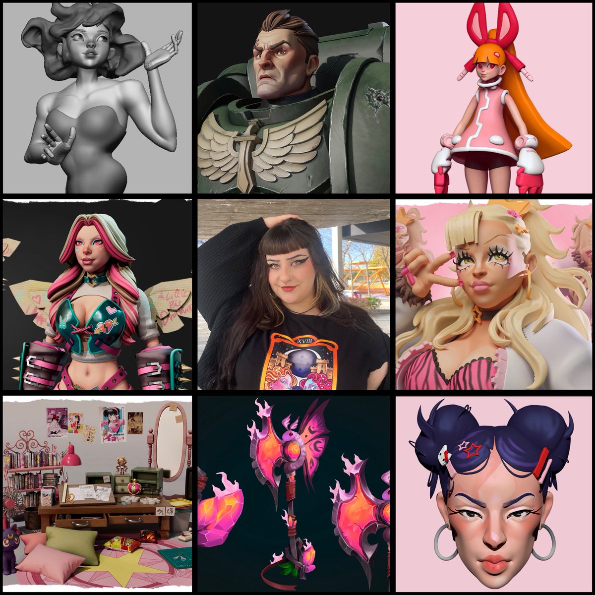 sharedandraw's tweet image. Here’s a recap of my first year learning 3D 💗
So grateful for everything I’ve learned, and so excited to keep growing on this journey in 2026 ✨ #artvsartist2025