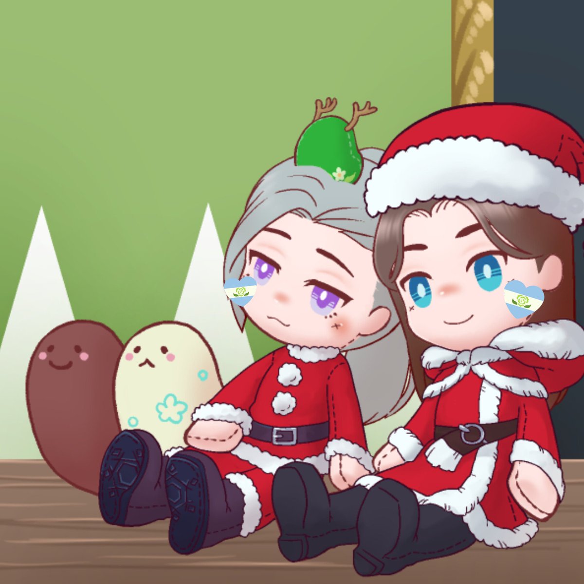 Chachawlw's tweet photo. Merry Christmas and happy holidays and happy new year chat ft. #TaricVarus my shaylas 

(Picrew links below) https://t.co/tEp7LYDDZu