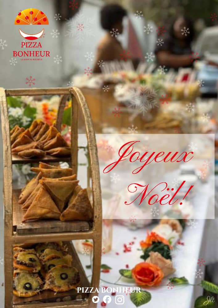 Pizza Bonheur vous souhaite un joyeux Noël plein de saveurs, de partage et de bonheur 🍕✨

Merci de nous choisir pour vos moments gourmands. 

Excellentes fêtes de fin d’année !