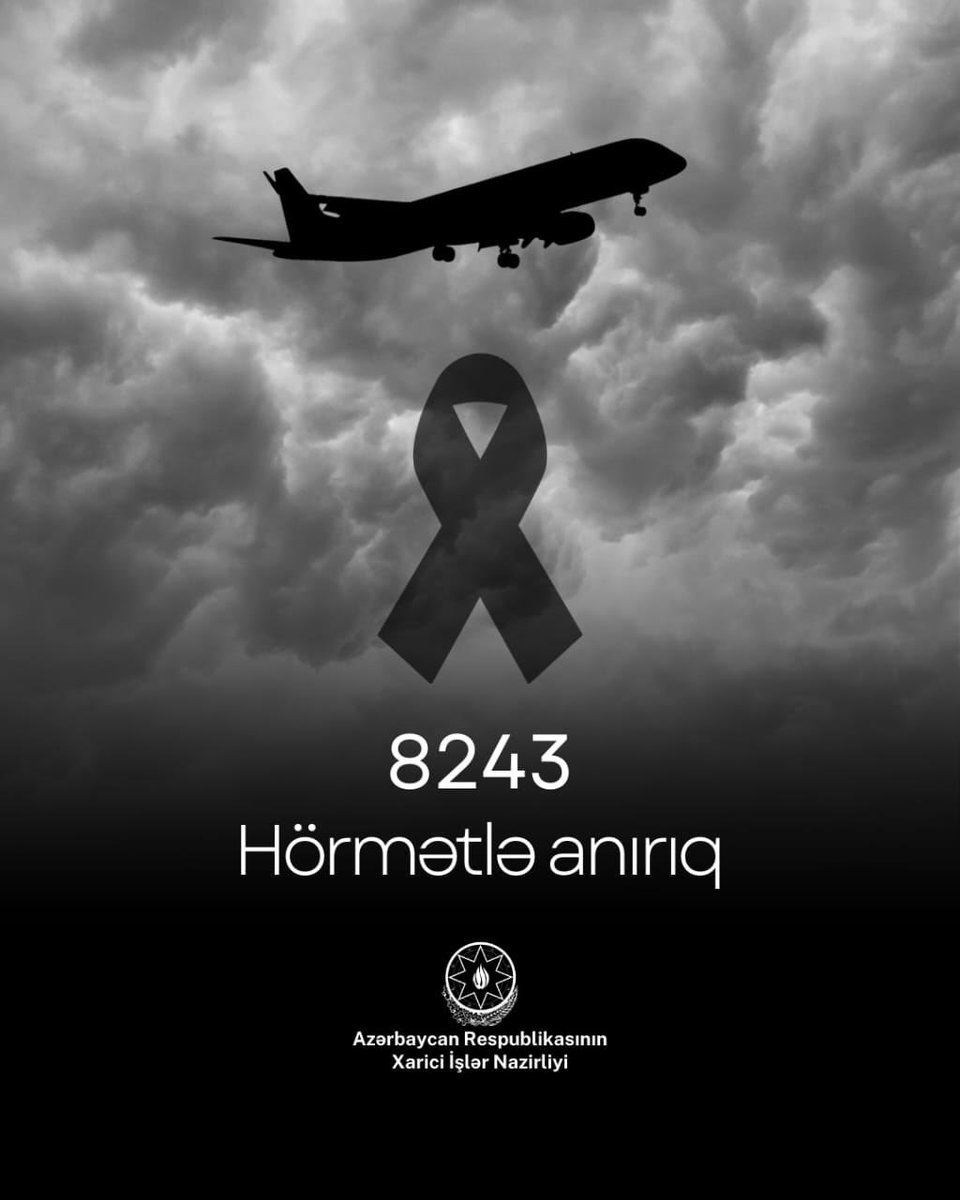 AzEmbRomania's tweet image. Today marks one year since the tragic crash of an AZAL passenger aircraft.

With deep sorrow and respect, we honor the memory of the victims of this tragedy and extend our heartfelt condolences to their families and loved ones.

May their memory be eternal.