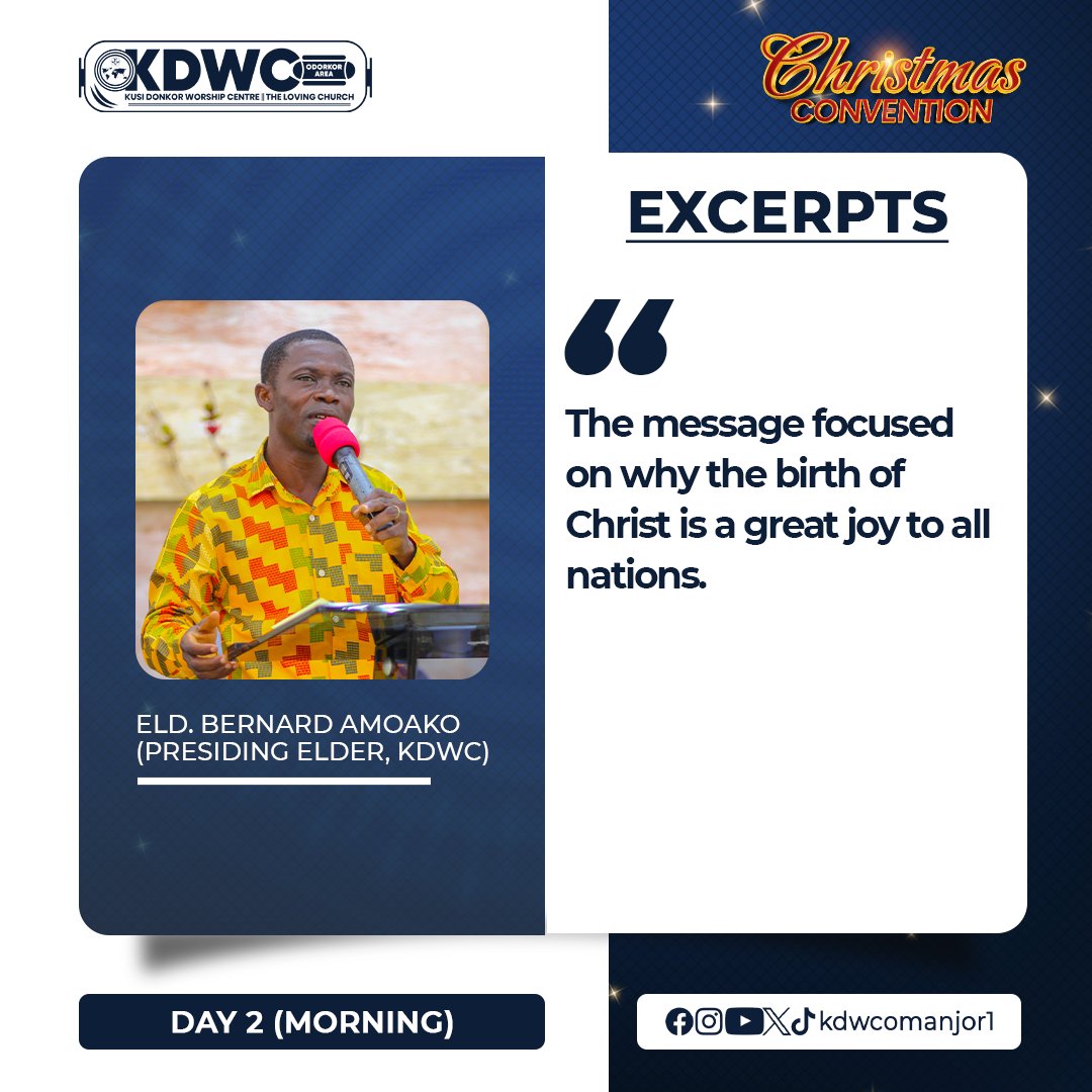 kdwcomanjor1's tweet photo. 2025 Christmas Convention
Day 2 (Morning) || 25th December, 2025
Excerpts https://t.co/7sv8ELAtZw