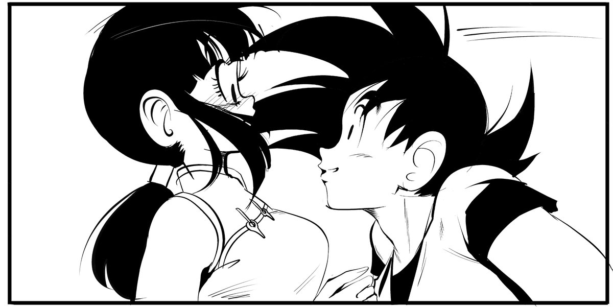 8log4ICY's tweet photo. Drew this Goku Vs Chichi panel. Hope you can see the vision https://t.co/yWiaF0WW58