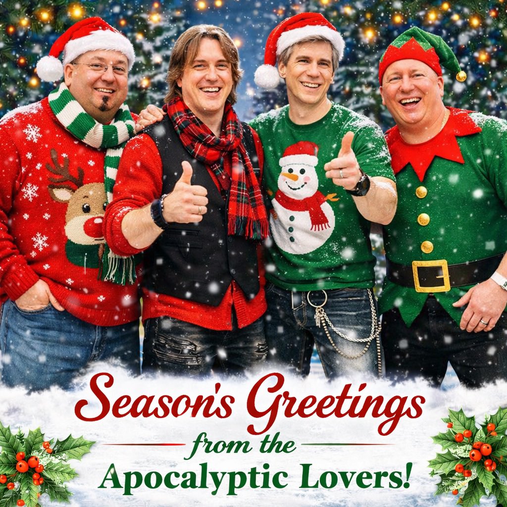 From our families to yours, Happy Holidays. Peace, love, rock &amp; roll! 
🤘❤️🤘🎅🎄