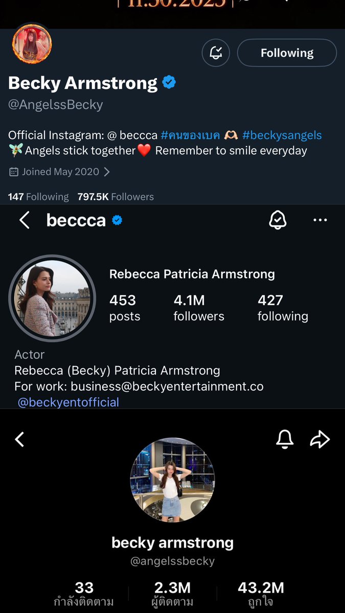 PEEPEDLEADER_'s tweet image. ปี 2025 ของฟรีนเบค 🤌🏻

พี่ฟรีน 🌷
X: 748.3k
IG: 4.5M
Tiktok : 2M

น้องเบค 🪽
X: 797.5k
IG: 4.1M
Tiktok: 2.3M

#ฟรีนเบค #FreenBecky 
#srchafreen #beckysangels