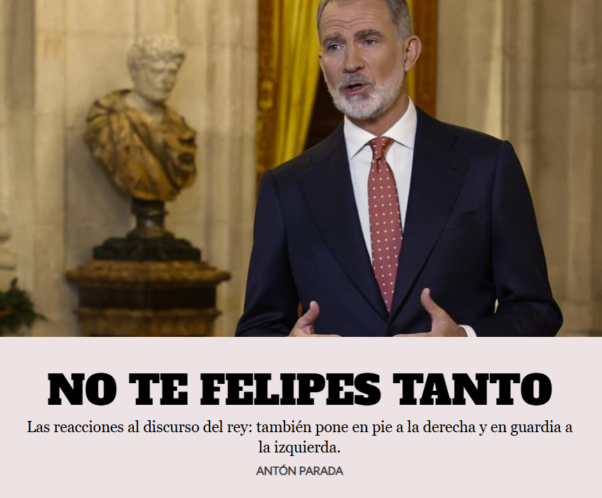 ElHuffPost's tweet photo. EN PORTADA. Desde el PP aplauden las palabras que describen como "llamado a cuidar la convivencia", mientras que desde Sumar, IU o Podemos lamentan que compre "el discurso 'Campofrío' de la polarización".

✒ Por @anton_parada

👉  https://t.co/iVTMopUpeY 👈 https://t.co/7JywGaBwWZ
