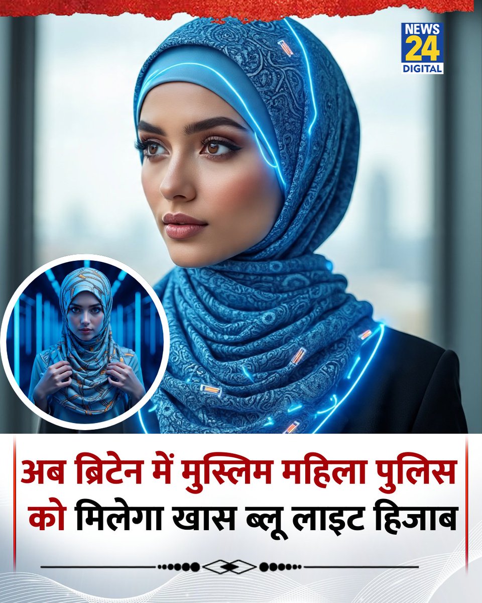 ब्रिटेन की पुलिस मुस्लिम महिला अधिकारियों की सुरक्षा के लिए ब्लू लाइट या मैग्नेटिक हिजाब को बढ़ावा दे रही है।

◆ ये खास हिजाब क्विक-रिलीज मैकेनिज्म वाला है, जो खींचे जाने पर तुरंत अलग हो जाता है

◆ इस पहल का उद्देश्य सुरक्षा बढ़ाने के साथ मुस्लिम महिलाओं की पुलिस में भागीदारी