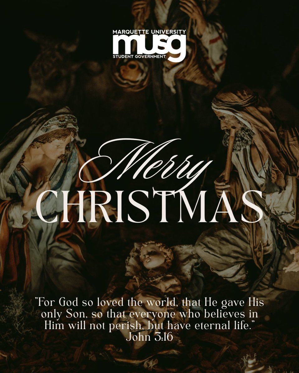 MUStudentGov's tweet image. MUSG wishes you and your family a joyous Christmas season. May the light of this season bring warmth and hope to your home. We look forward to seeing everyone in the new year!