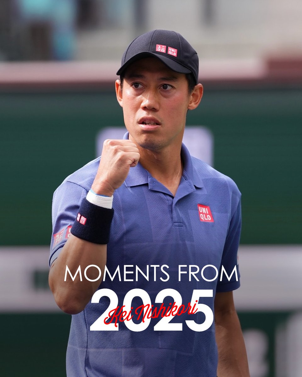 UQAmbassadors's tweet photo. 怪我を乗り越え、コートに戻ってきた日本のエース。
2025年、どんな状況でも勝利を目指して戦い抜く錦織圭選手のストイックな姿勢は、ファンの心を熱く燃やしてくれました。

復帰戦の傍ら、ジュニア育成にも尽力するその姿。勝利数だけでは語り尽くせないその影響力に、心からのリスペクトを。

止まらない進化。尽きない情熱。
そのあくなき挑戦を、2026年も全力で応援します！

Kei has kept on striving and playing for victory and inspired fans a lot.

He also dedicated himself to the next generation development program.

Thank you Kei, we wish you all the best and great success in 2026.