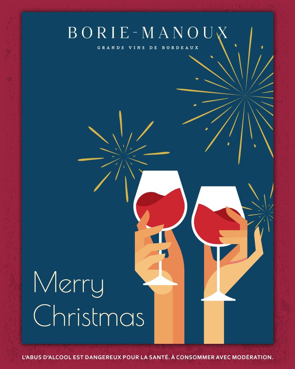 BorieManoux's tweet photo. ✨ Joyeux Noël de la part de toute l’équipe Borie-Manoux !

✨ Merry Christmas from all of us at Borie-Manoux!

#BorieManoux #VinsDeBordeaux #GrandCru #MerryChristmas #JoyeuxNoel #WineLovers #FineWine #BordeauxWine #ChristmasCheers https://t.co/jb45sZ0luQ