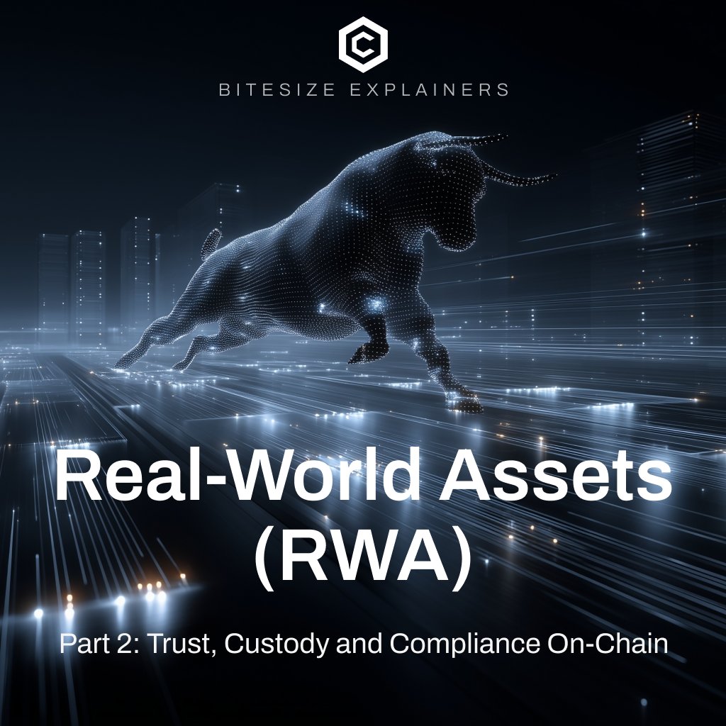 RWAs rely on more than smart contracts. They need trusted custody, transparent data and compliant frameworks that prove each token is backed by real assets. This is what makes them viable for institutional adoption. 🧵