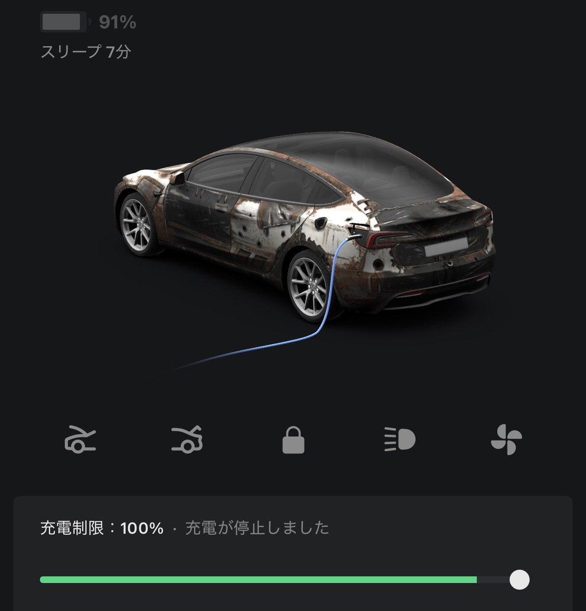 ナンバープレートのカスタムはアプリ画面に反映されないんですね #テスラ