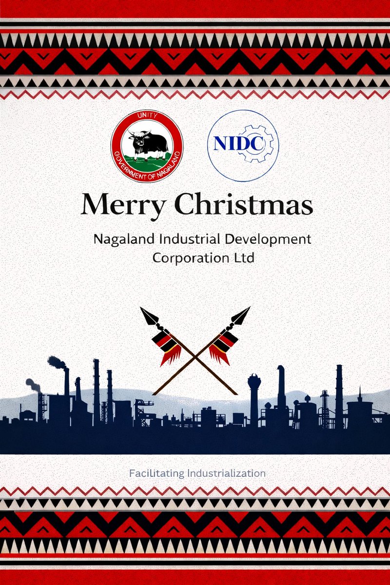 NIDC_Ltd's tweet image. Nagaland Industrial Development Corporation Ltd
extends warm Christmas greetings to all.

May the festive season bring peace, joy, and prosperity.