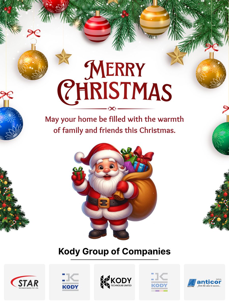 Arvind_Anticor's tweet photo. 🎄 Celebrating the Spirit of Christmas with Warmth and Gratitude 🎄

This Christmas, Team Arvind Anticor Limited extends heartfelt wishes filled with joy, peace, and positivity.May the festive season strengthen connections, inspire goodwill, and bring cheer to every partnership. https://t.co/KEuc3lHXYQ
