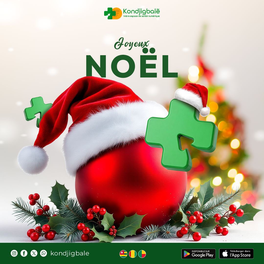 Joyeux Noël à toute la communauté chrétienne.💚🧡
Que la lumière de Noël vous apporte paix, joie et réconfort🎄✨

#noël #christmas #esante #santépourtous #kondjigbale
