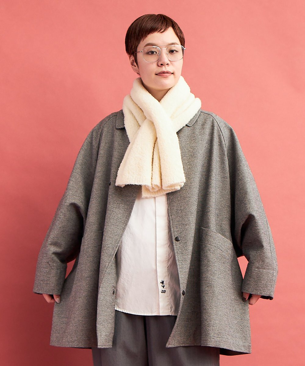 buoy buoy 　○POP TWEED DOLMAN コート AMBIDEX Store △POP TWEED DOLMAN コート(F MIX GREY): buoybuoy