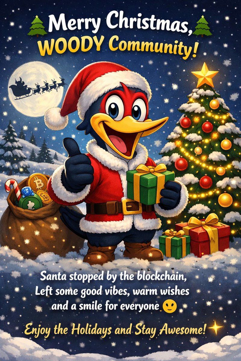 WOODY_EX's tweet photo. 🎄 Merry Christmas, everyone!
Wishing you good vibes and happy holidays ✨
@PulsarMvX send 0.4 EGLD to 250 reactions
#WOODY_EX #MultiversX https://t.co/ChXWCo8ujt