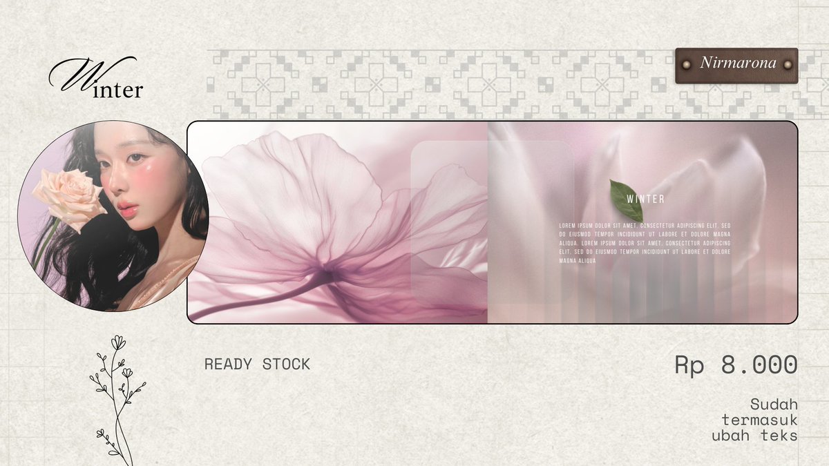 nirmarona's tweet image. [help repost] tysm ♡

—dari lembayung 𝒃𝒆𝒔𝒕𝒂𝒓𝒊, empat rona : Chris Yu, Jennie Kim, Winter, Irene siap dijemput pulang dengan harga Rp 8k/ layout sudah termasuk ubah teks! ketuk dm untuk mengadopsi mereka .・゜゜・

#zonauang