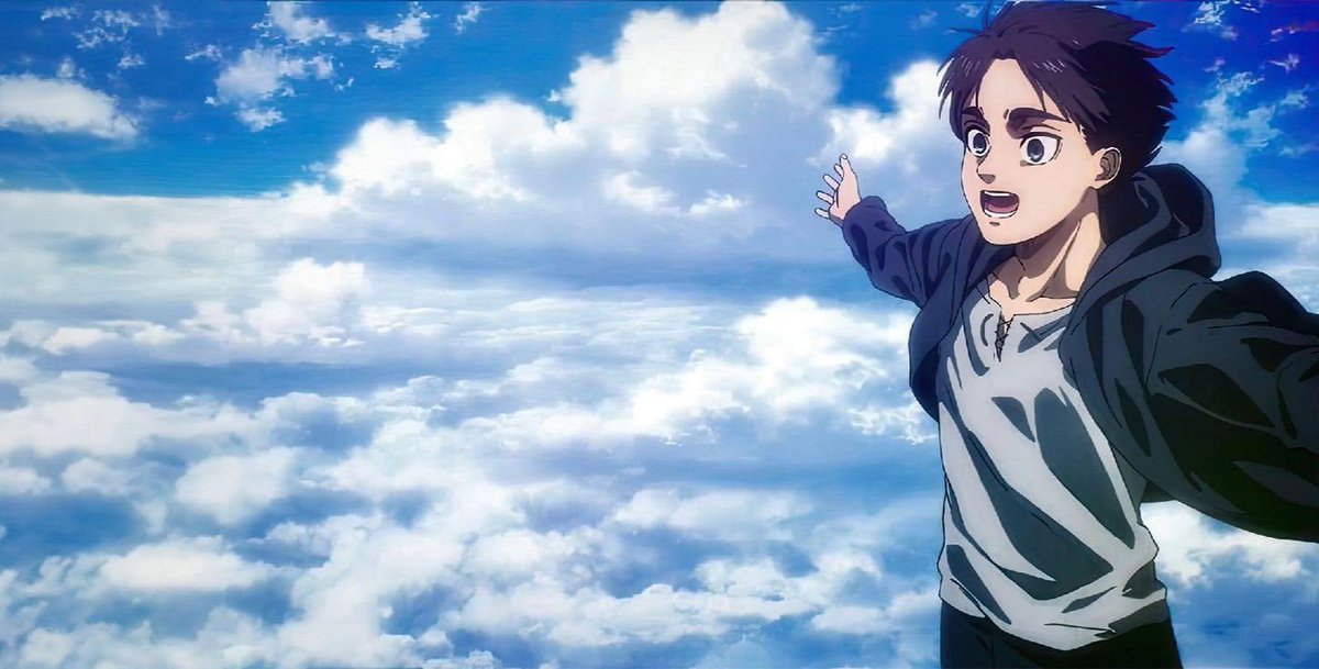 Zerotszu's tweet photo. After rewatching AOT. I was reminded of how beautiful this masterpiece is. How Eren was depicted on how relatable his character was. Yes he massacred 80% of humanity, but what he can do he only sees that future and cannot see anything that can change it. https://t.co/kwYH9ZpFQ8