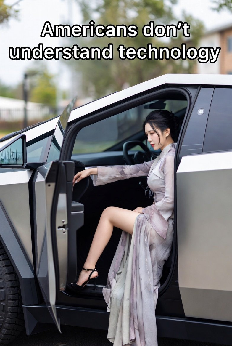 tripzero's tweet image. Americans lead the world in technology. Now Americans can't even move on from smelly gas engines.