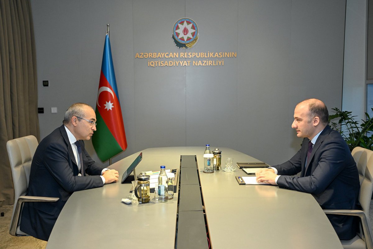 İqtisadiyyat naziri Mikayıl Cabbarov dördüncü “Yüksəliş” (<a href="/yukselish_az/">Yüksəliş Müsabiqəsi</a> ) müsabiqəsinin qalibləri Toğrul Yaqublu və Təbriz Əmmayevlə görüşlər keçirib.

Ətraflı – shorturl.at/gvQXh

#EconomyAz