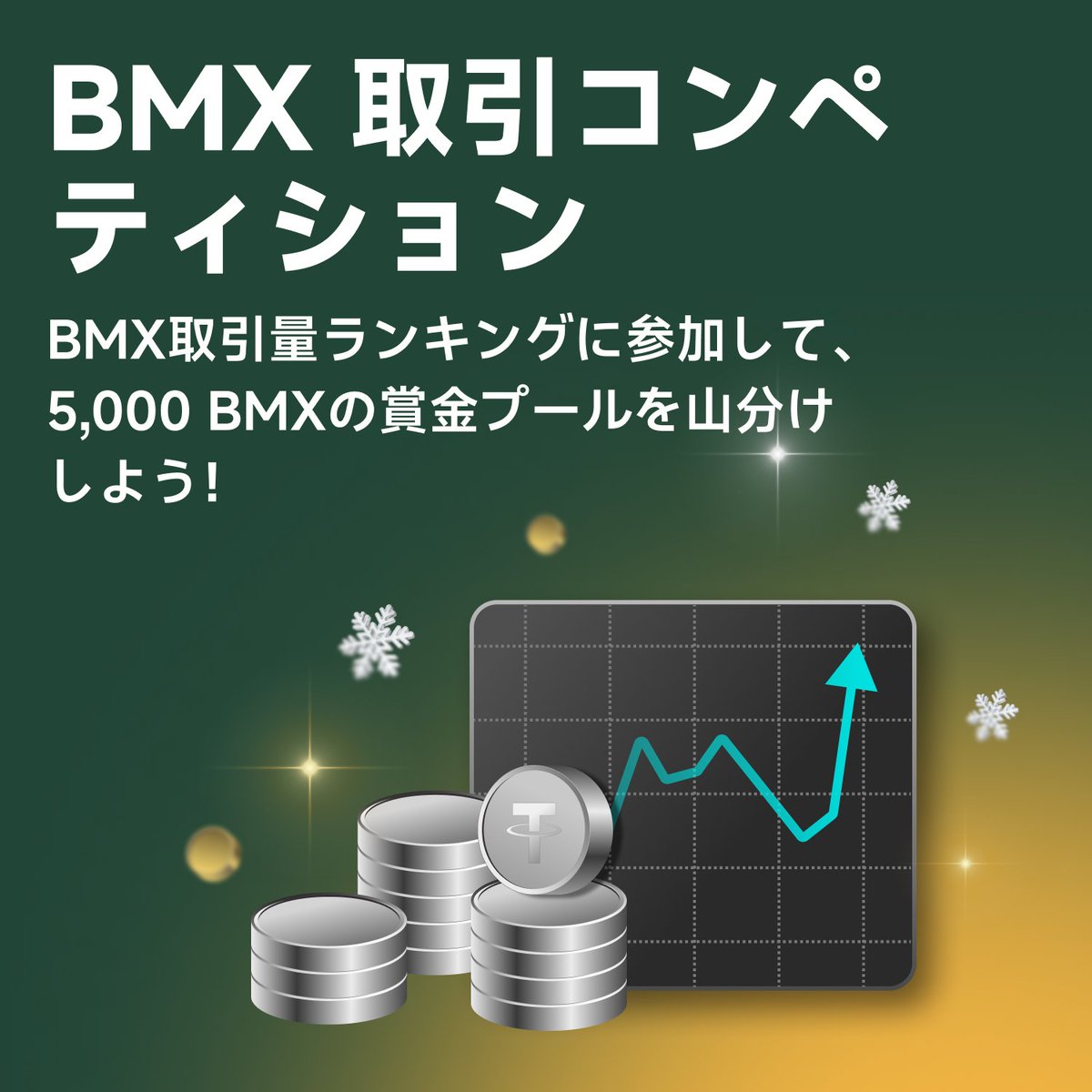 BMX 【取引中】 🎄 メリーコインマス！メガプレゼント企画🎁 BMX 現物取引 ≥300 USDT