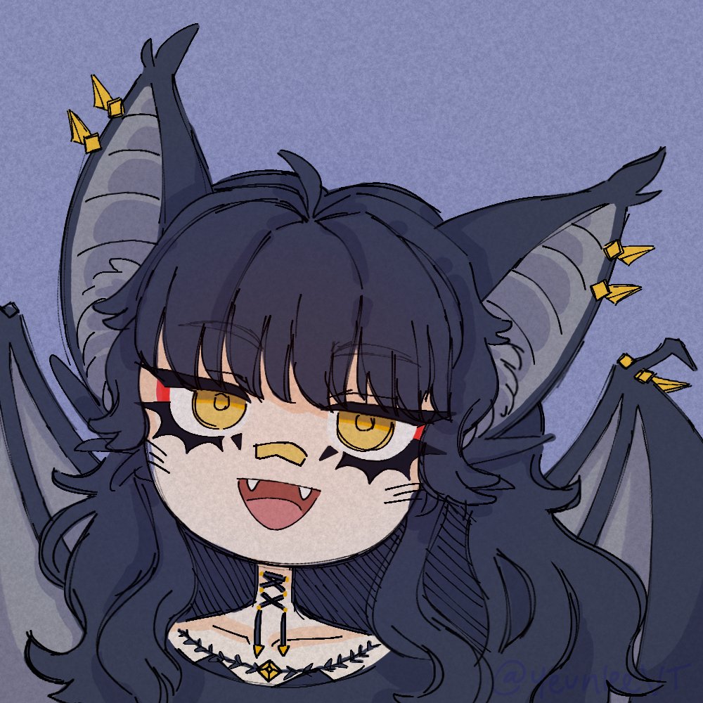 yeunleeVT's tweet image. super cute bat vtuber !! fanart for @ZullieTheWitch