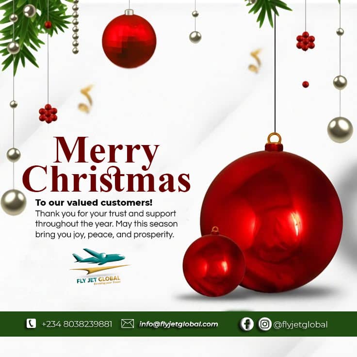 FlyJetGlobal's tweet image. 🎄 Wishing you a sky-full of joy, love, and smooth travels this Christmas! 🌟 
.
.
.
#MerryChristmas #FlyjetGlobal #HolidayCheer #TravelWithJoy