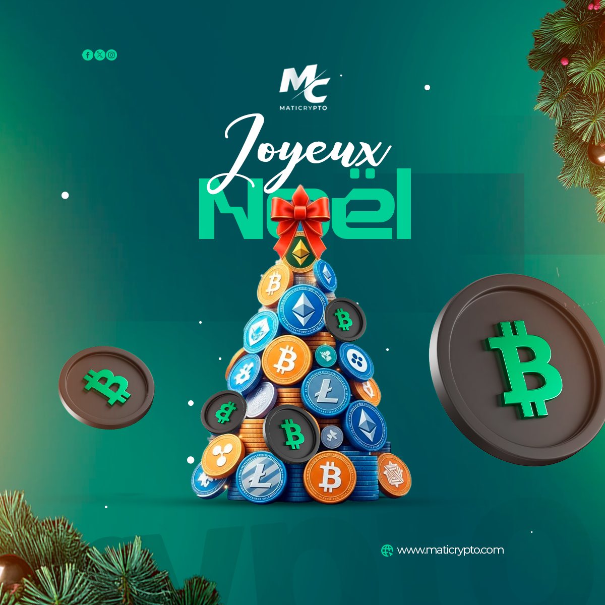 maticryptocom's tweet photo. 🎄✨ Maticrypto souhaite un joyeux Noël à toute sa communauté !
Que cette fête vous apporte paix, bonheur et prospérité.
Merci de faire partie de l’aventure 🤍

#MerryChristmas #maticrypto https://t.co/74k85UFkzI