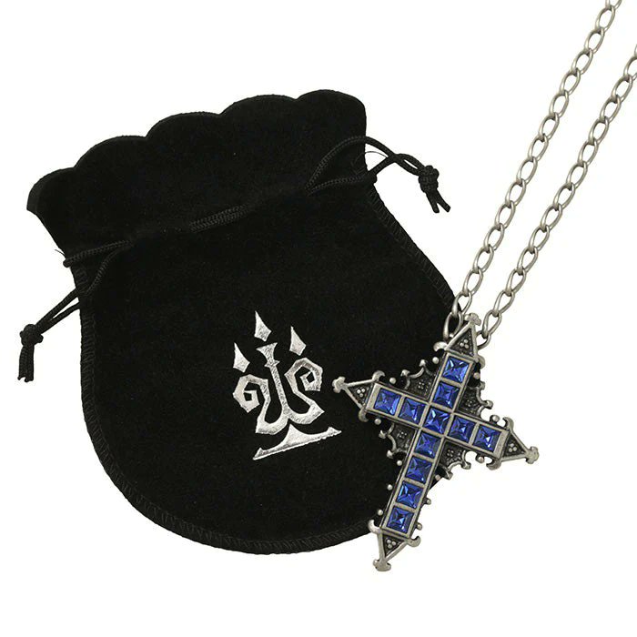 ✞ 各1点のみ再入荷 ✞ ♦︎ブルージュエル十字架ペンダント（ライト