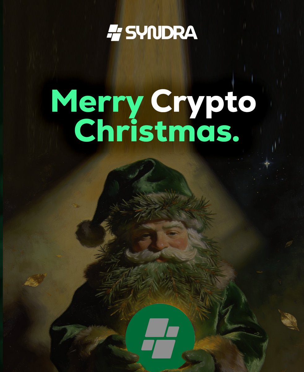 SyndraChain's tweet image. 🎄 Merry Christmas from Syndra 💚

This Christmas, we want to wish our entire community good luck, happiness, and prosperity.

Thank you for believing, supporting, and building the future with us.
Your trust and energy inspire everything we do. 🌍✨

May this season bring:
🎁 New