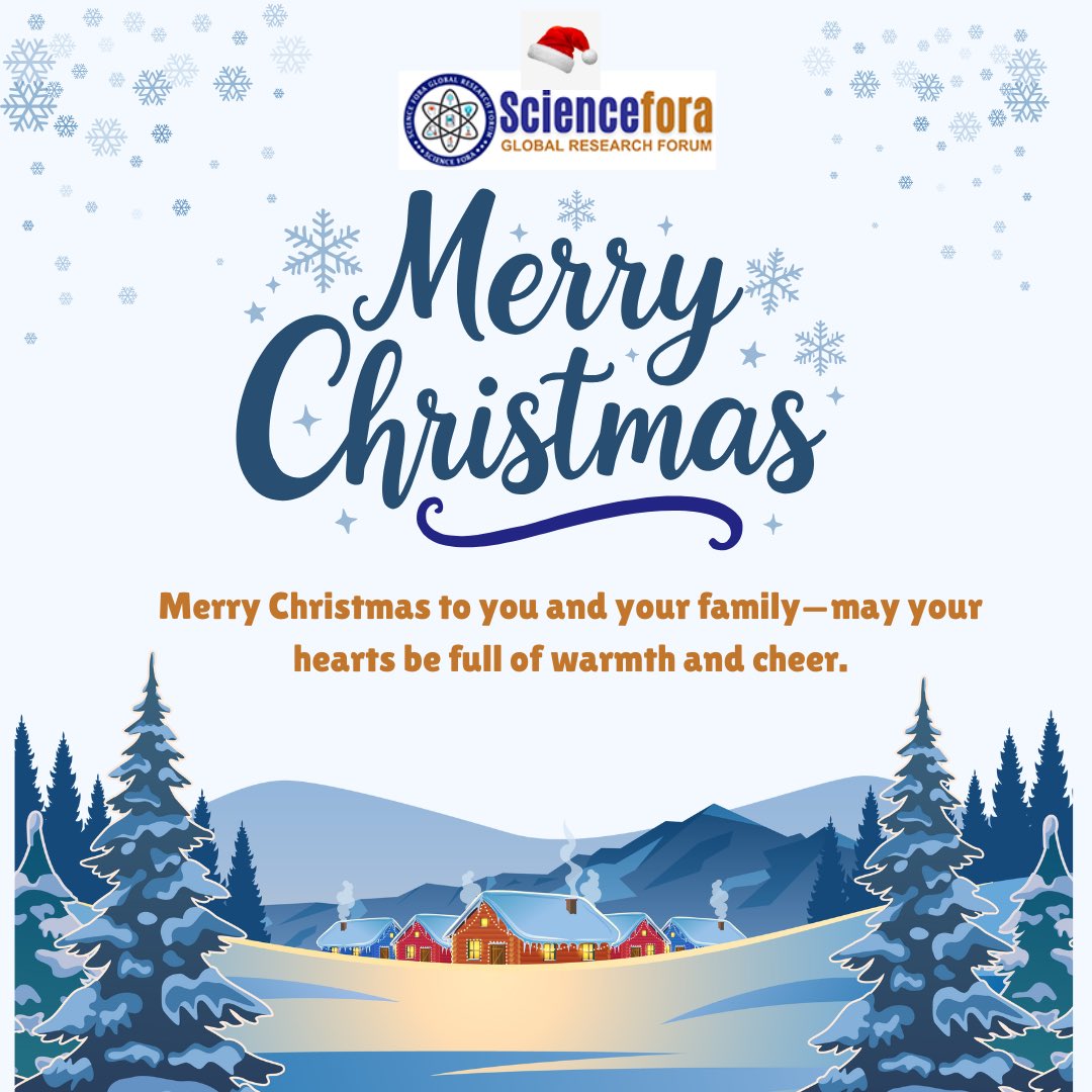 science_fora's tweet photo. 🎄✨ Merry Christmas 2025 ✨🎄

Warmest Christmas wishes from the Sciencefora Family. 

May this festive season bring peace, joy, and prosperity to you and your loved ones. We extend our heartfelt gratitude .
#sciencefora #merrychristmas2025 #SeasonOfJoy #FestiveGreetings https://t.co/NPeAxK6bqy